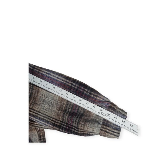 Lucca | Shacket Jacket | Women's | Large | Plaid Flannel | Oversized Wool Blend - Picture 9 of 9